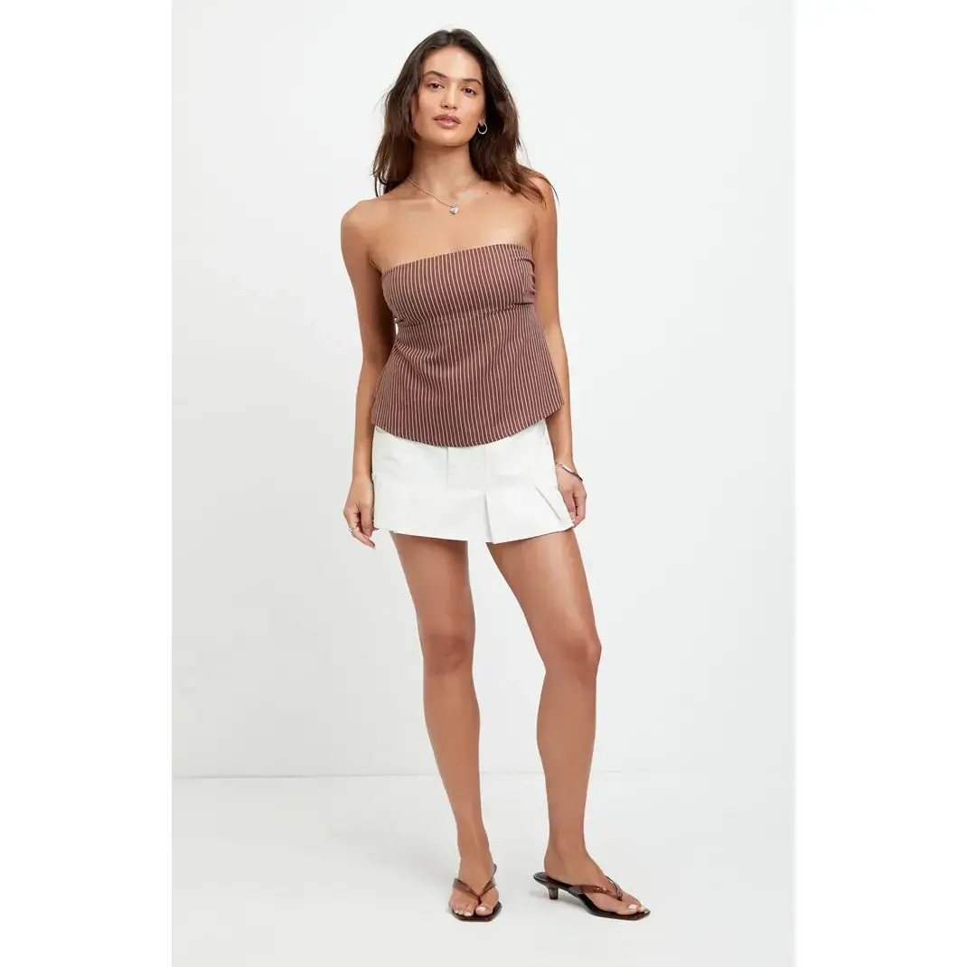 Pacsun Women's White Pleated Micro Mini Skirt - Multicolor