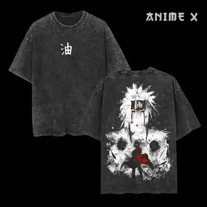 Retro Heavy Limited Legendary Sannin Jiraiya - Naruto Anime Double Printed Vintage  Washed Tee Unisex Oversize Anime Manga Washed Heavyweight Cotton T-shirt, Gift For Anime Fan Lover