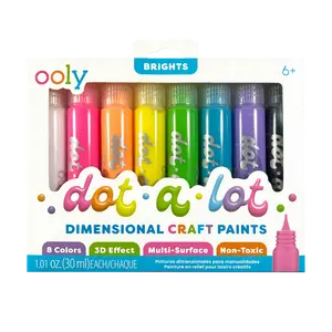 Dot-a-Lot 3D Dimensional Craft Paint - Brights - Set of 8