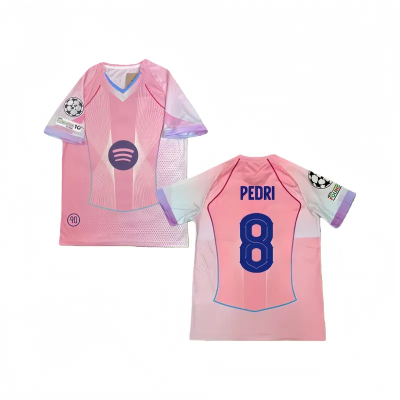 25 26FCB Special Edition Pink #8 Pedri Training Soccer Jersey
