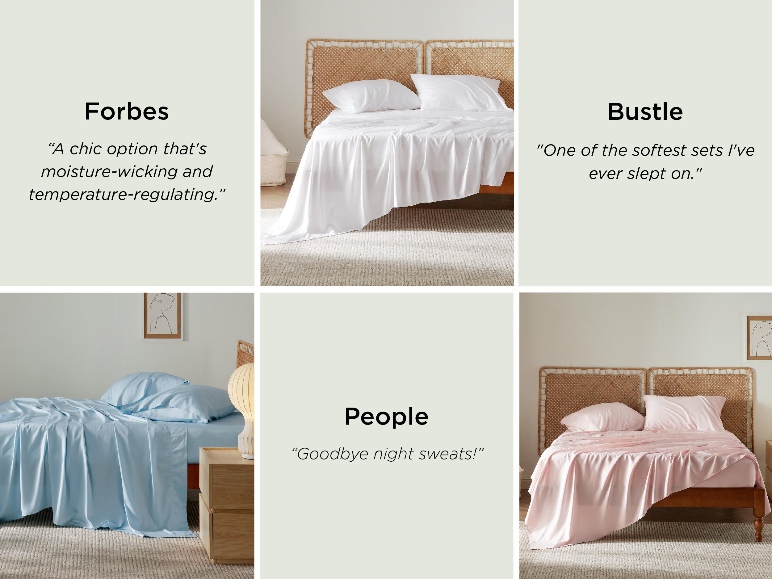 Bedsure 1OO% Bamboo-Derived Rayon Cooling Sheet Set 4 Pcs, Breathable & Soft, Deep Pocket Up to 16 Inches, Hotel Luxury Sleep, Wrinkle, Fade Resistant