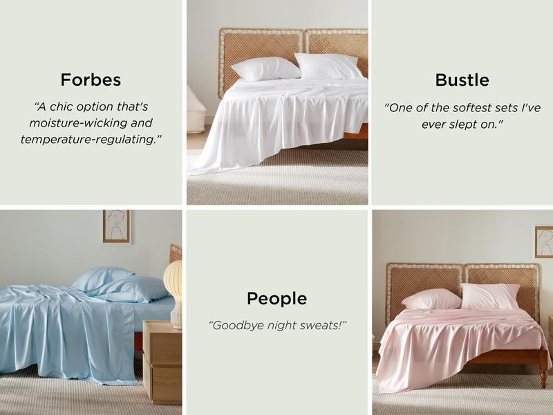 Bedsure 1OO% Bamboo-Derived Rayon Cooling Sheet Set 4 Pcs, Breathable & Soft, Deep Pocket Up to 16 Inches, Hotel Luxury Sleep, Wrinkle, Fade Resistant