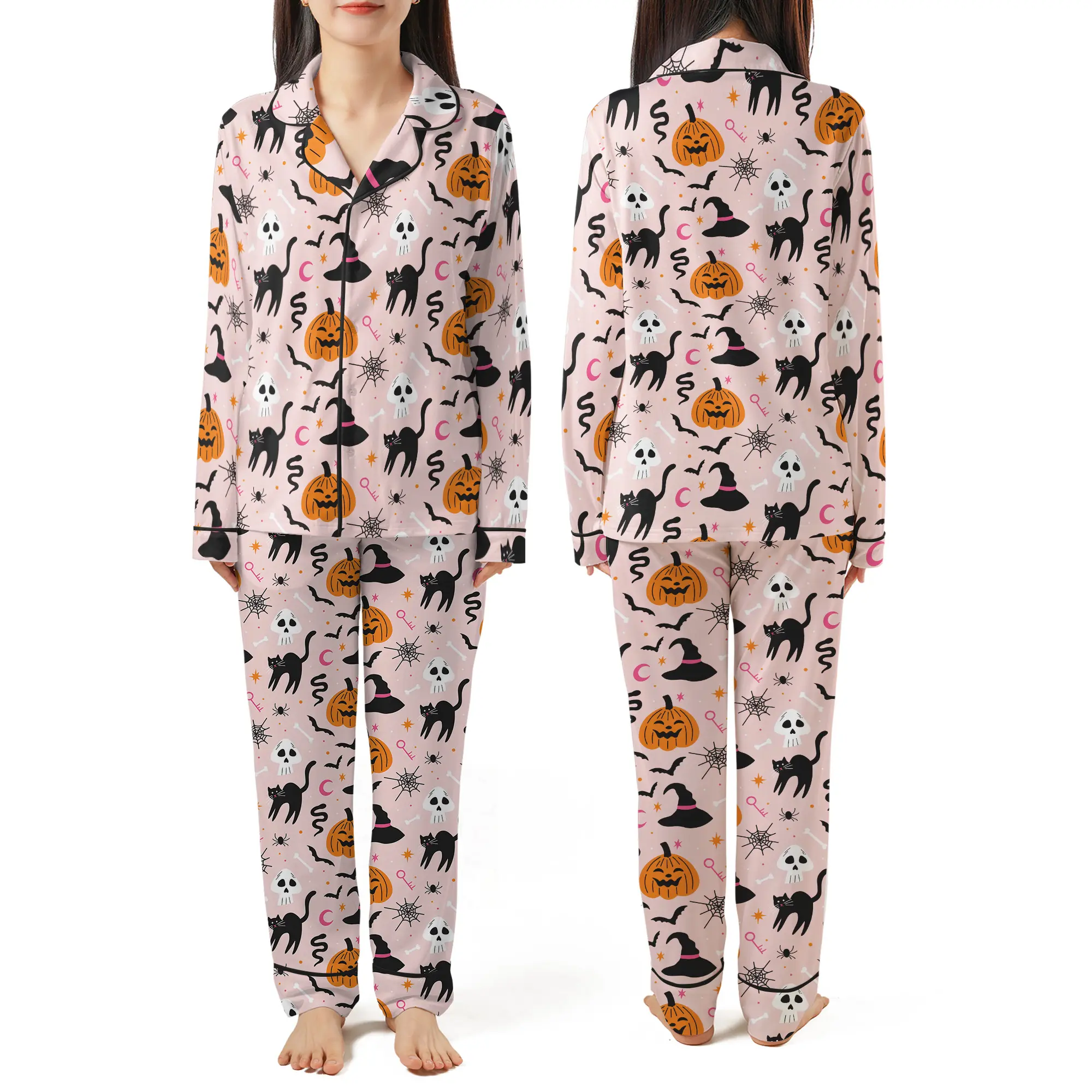 Back to School Pajama Shorts Set for Women – Retro Teacher Theme Satin Two-Piece Pajama Set, Cute Rainbow & Stationery Print, Casual Sleepwear Pijamas Bonitas, Lightweight Loungewear Gift for Educators & Students Womenswear Style Love