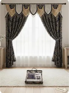 Oceano  LUXURY JACQUARD CURTAIN WITH ATTACHED VALANCE