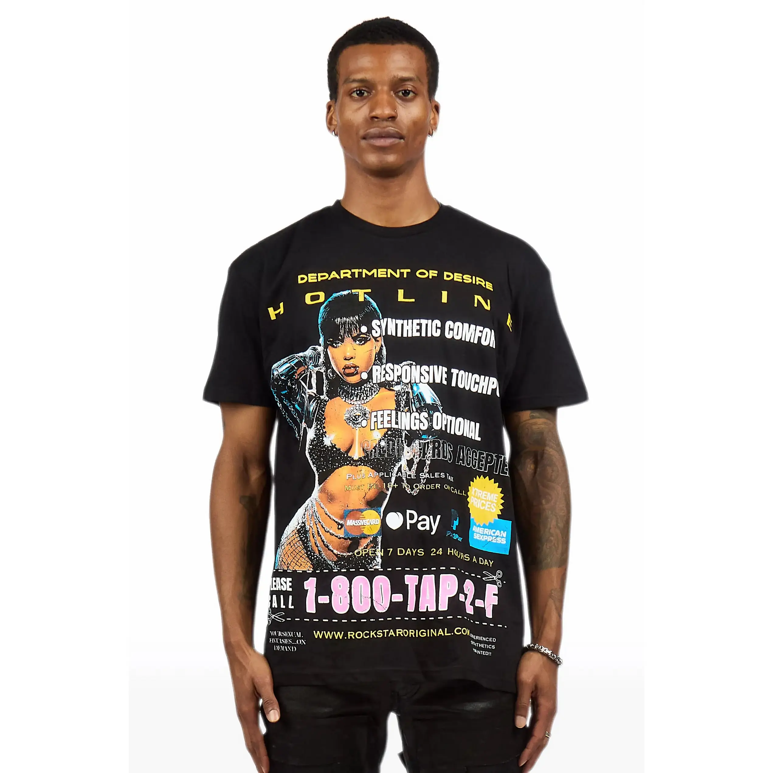 Druze Black Oversized Graphic T-Shirt