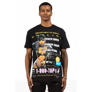 Druze Black Oversized Graphic T-Shirt