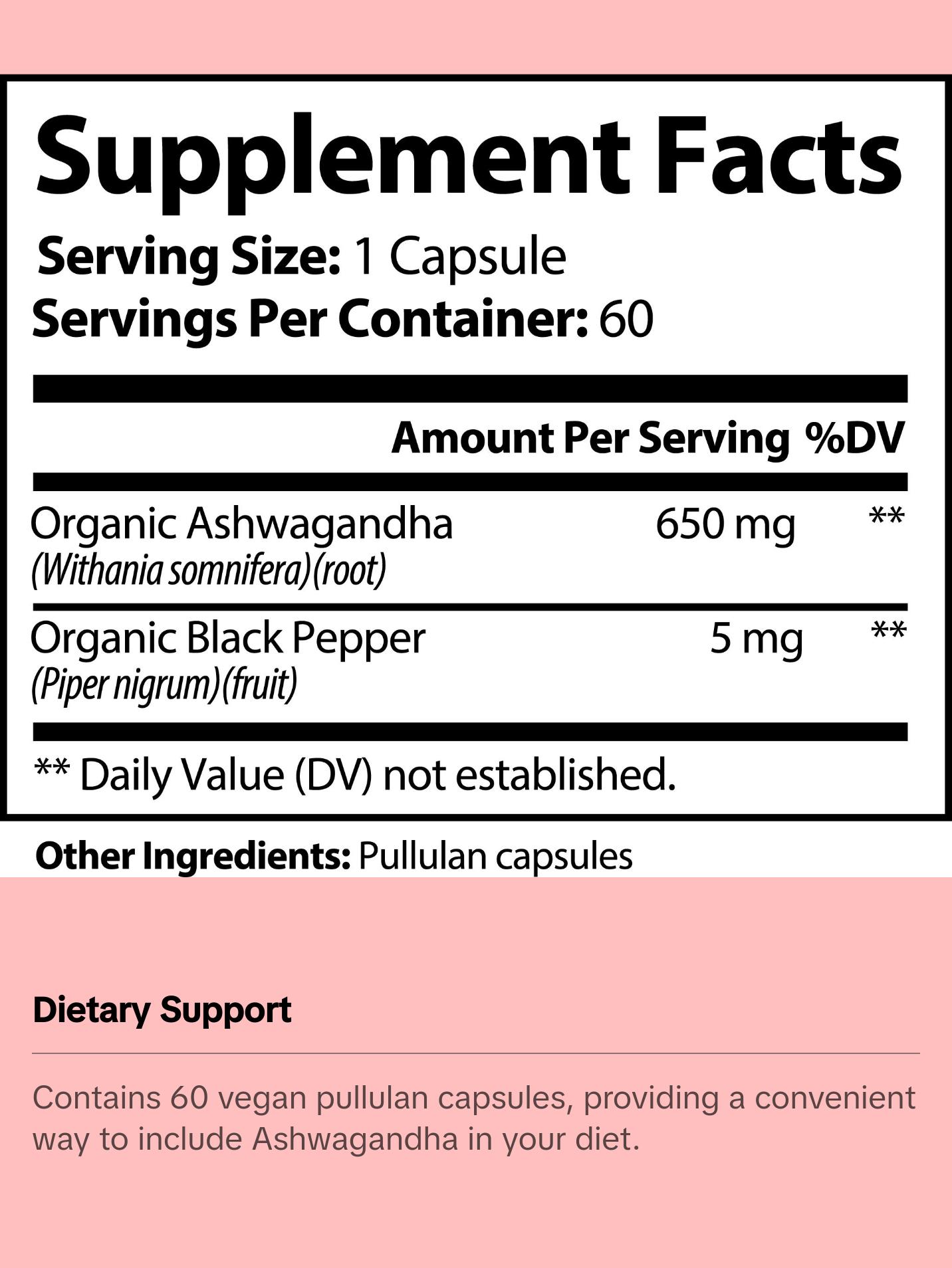 Kvrma Ashwagandha & Black Pepper for Max absorption - 100% Organic, Vegan, Plant based, Allergen free, Gluten Free. Your Favorite Ashwagandha Brand