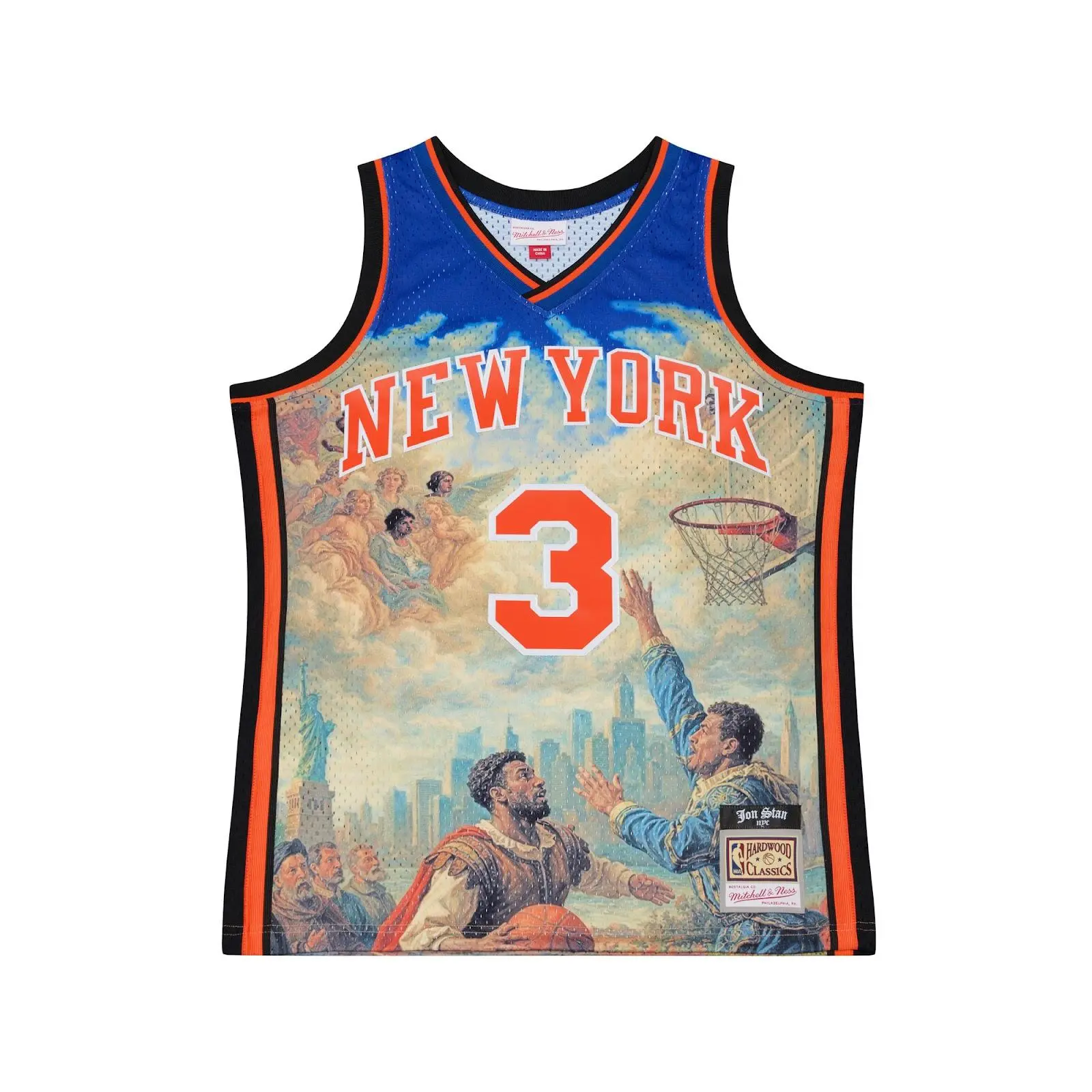 Jon Stan x New York Knicks Stephon Marbury Jersey - Mitchell & Ness NBA Throwback, Retro Basketball Jersey