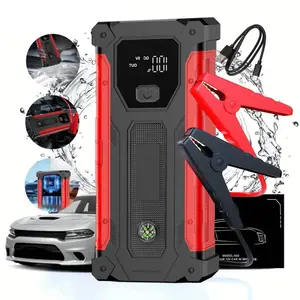 Portable Car Emergency Jump Starter, 12V Car Battery Charger, Automotive Accessory Tool, LED Light, Battery Charger, Winter Essential, Holiday Gift