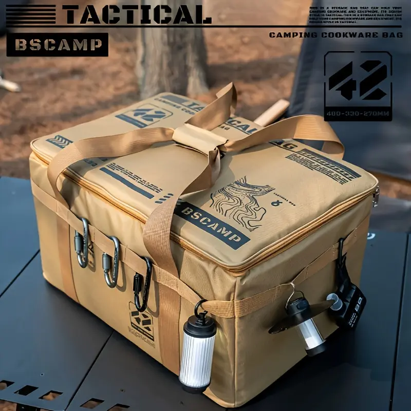 1 piece outdoor multifunctional storage bag, camping equipment foldable storage box, madeof Oxford cloth, portable, durable and easy to clean, large-capacity storage bag for picnickitchen supplies/camping/outdoor use