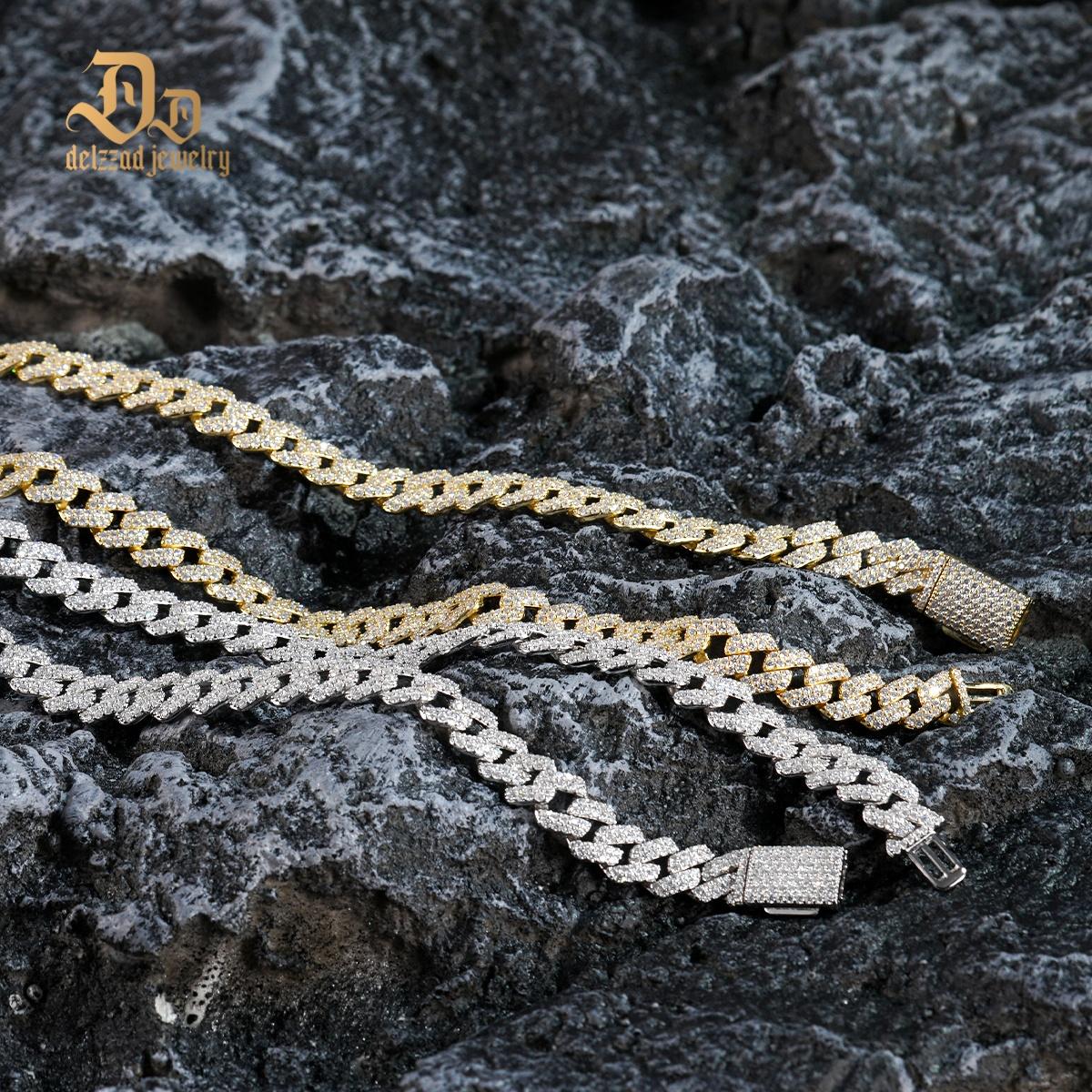 Delzzad (MSG.03) 14K Gold-Plated 8.5MM Iced Out Cuban Link Bracelet Necklace VVS D Color Synthetic Moissanite S925 Unisex Bling Hip Hop Cuban Chain Perfect for Any Occasion & Everyday Wear Birthday Anniversary Christmas Gifts Delzzad (MSG.03) 14K Gold-Plated 8.5MM Iced Out Cuban Link Bracelet Necklace VVS D Color Synthetic Moissanite S925 Unisex Bling Hip Hop Cuban Chain Perfect for Any Occasion & Everyday Wear Birthday Anniversary Christmas Gifts