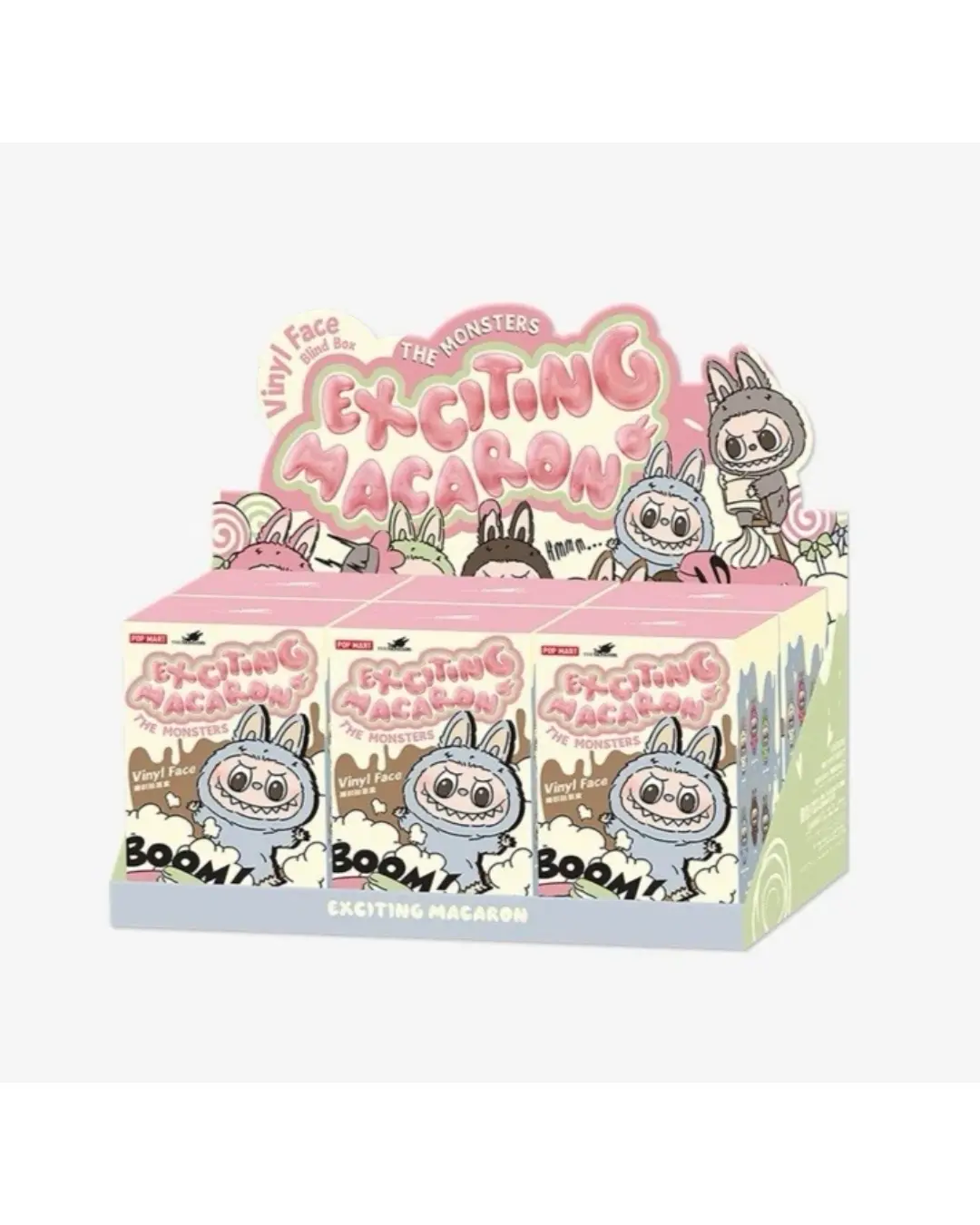Pop Mart- Labubu- Exciting Macaron- Blind Box- Case