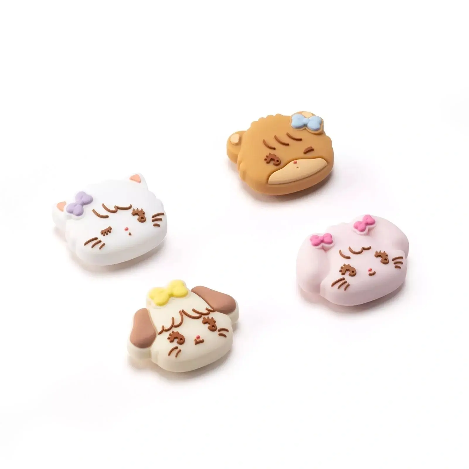 GeekShare 4PCS Cute Mikko Thumb Grip Caps, Soft Silicone Joystick Cover Accessories for Nintendo Switch/OLED/Switch Lite - Gaming Console Controller Cute Accessories, Controller Accessories