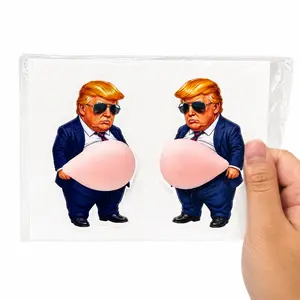 3PCS 3D Pop-out Funny Trump Stickers - DIY Phone Case Decoration, Door Stopper and Stress Relief Gift