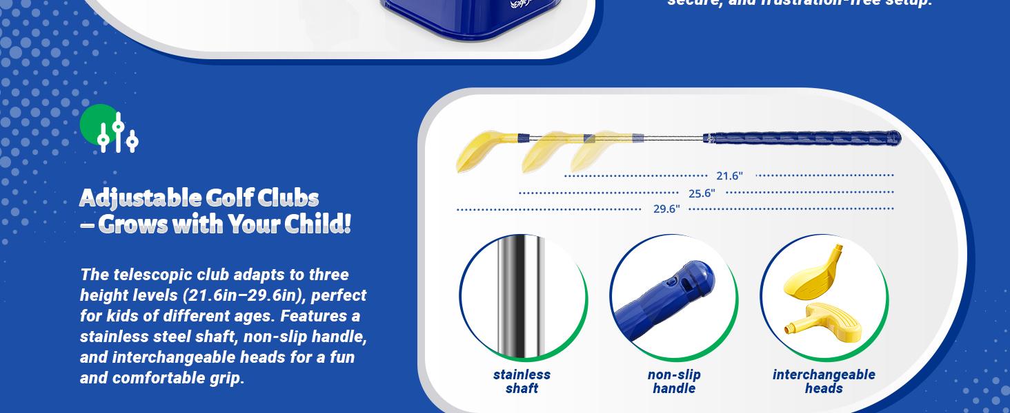 EagleStone Toddler Golf Set with Foot Pedal Launcher, Includes Adjustable Golf Club, 15 Balls & Golf Cart, Indoor&Outdoor Sports Gift EagleStone Toddler Golf Set with Foot Pedal Launcher, Includes Adjustable Golf Club, 15 Balls & Golf Cart, Indoor&Outdoor Sports Gift