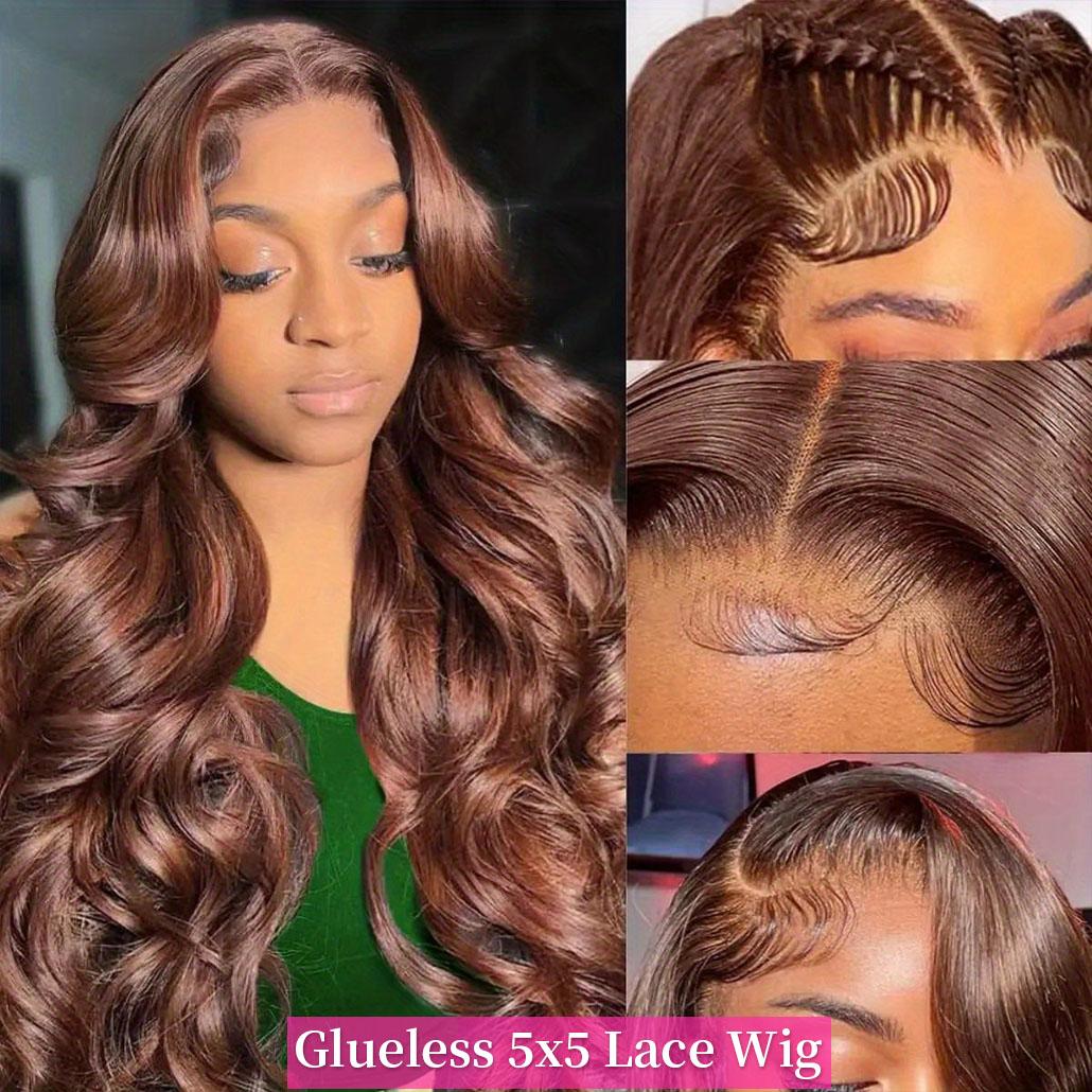 Body Wave Chocolate Brown Lace Front Human Hair Wigs For Women 13x4 13x6 Hd Lace Frontal Wig Brazilian Human Hair Wig Ready To Wear 5x5 Glueless Wavy Brown Closure Hair Wig TikTokShopBlackFriday