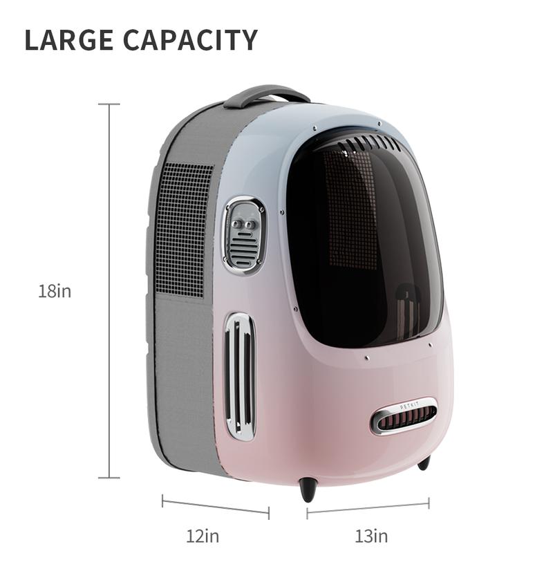 PETKIT BREEZY 2 Cat Backpack Carrier, Airline-Approved Smart Pet Backpack Carrier with Inbuilt Fan & Light, Detachable Bubble for Small Dogs and Cats, for Travel, Hiking, Walking & Outdoor, Suitable for small and medium cats
