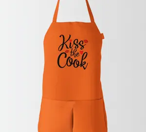 Colorful Apron with funny sayings, Orange and Pink
