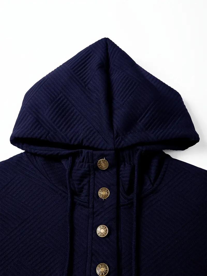 Men's Two-Piece Casual Fashion Set Knitted Jacquard Sports Hoodie with Pants