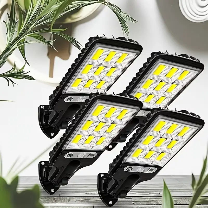 2-Pack Solar LED Deck Lights, Motion Sensor Outdoor Solar Lights, 12H Auto On/Off, 350-500LM High Brightness White Light, IP54 Waterproof Solar Powered Lights with Controller, Easy Installation for Driveway, Garden, Path, Fence, Hotel, Mall