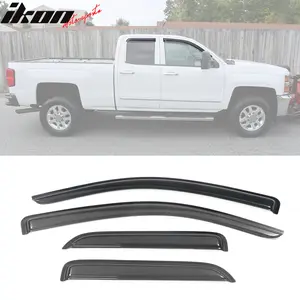 Window Visor for Chevy Silverado GMC Sierra Extended Cab 2014-2019 Tape on