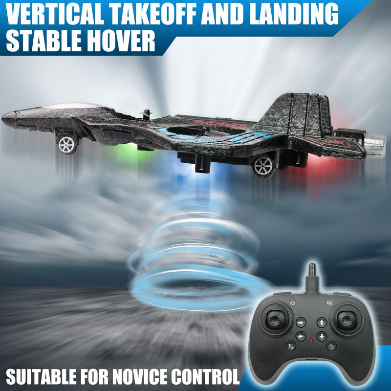 RC Jet Plane Toy for Kids Drone with LED Lights 360° Flip Remote Control Helicopter Toy