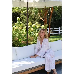 Rose Toile Bamboo Long Robe
