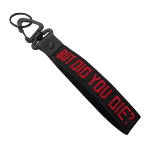BUT DID YOU DIE Letter Pattern Keychain, Personalized Key Chain, Hand Wrist Lanyard Wristlet Lanyard for Luggage, Key Ring