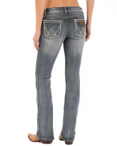 Wrangler Women's Retro Sadie Embroidered Pocket Low Rise Bootcut Jeans - 1007Mwzdw