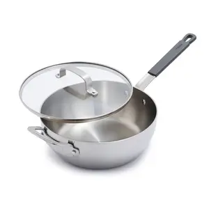 Bobby Flay 3.5qt Stainless Steel Covered Chef's Pan
