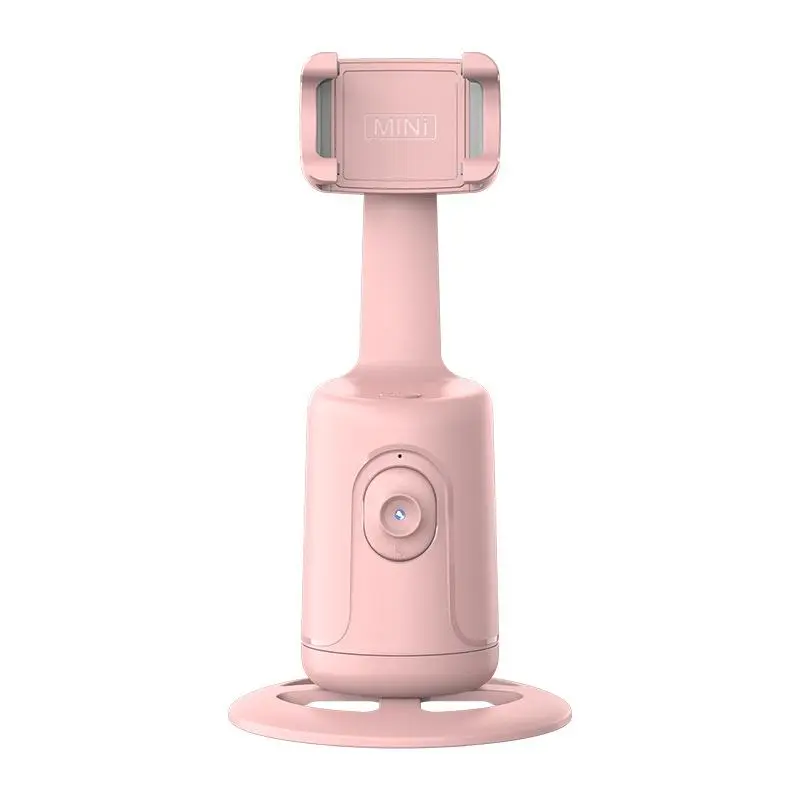 360 °   Rotating Automatic Face Tracking Cell Phone Holder Tripod, Standing Sitting Two Height Adjustable, Smart Shooting Camera Holder for Vlog Video Live Streaming, Rechargeable Battery Accessories Selfie Clip Remote Cellphone Photography Smartphone Bla