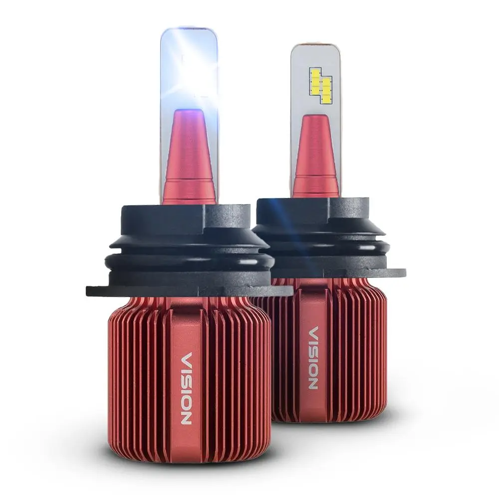 VISION H3 CSP LED Headlight Conversion Kit - 6500K White, 5000 Lumens, 30W, Waterproof, High Lumen Headlight, Plug-and-Play, Solid Beam, Multi-Vehicle Road Driving Bulbs