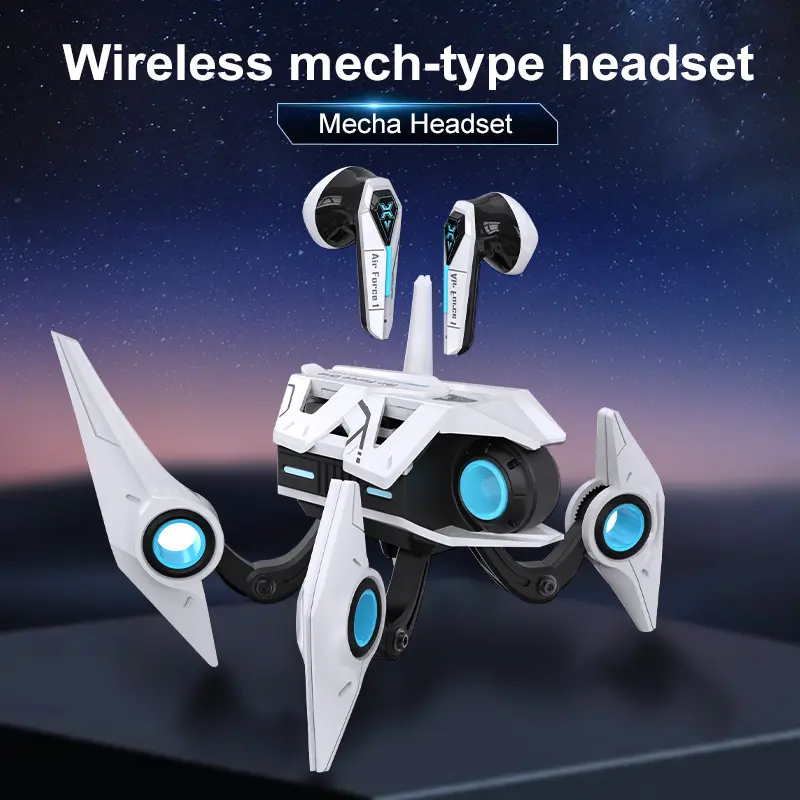Wireless earbuds, 10mm drivers, powerful bass, Bluetooth 5.3, long battery life, waterproof, multiple preset equalizers, uniquely shaped earbuds. Can also be used as a decorative item.