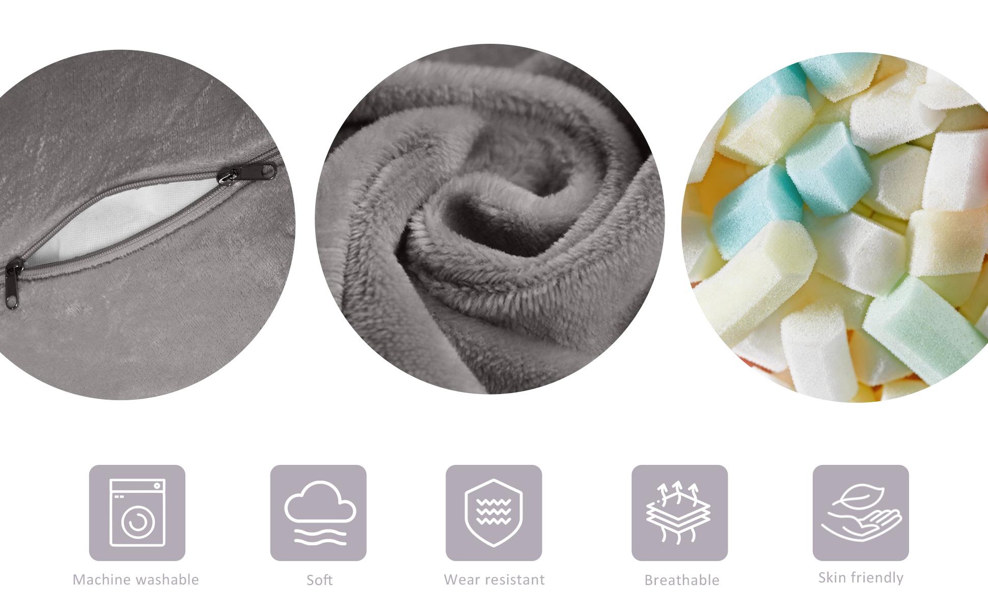 3FT/4FT/5'FT/Jumbo(with Filler) bean bag Lazy sofa beanbag Chair Ship Free High-Rebound Memory Foam Furniture Flannel Cover Removable