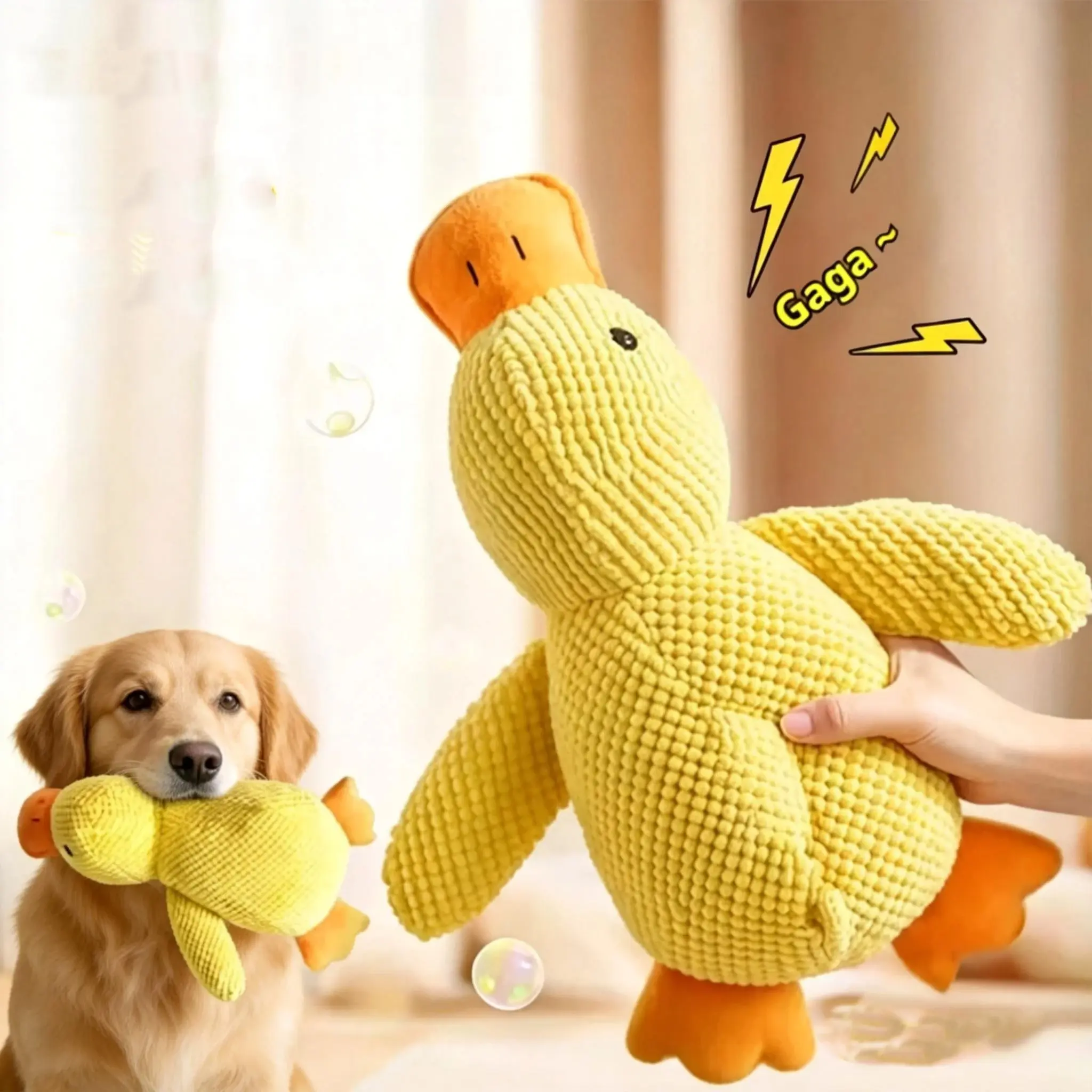 Animal Print Interactive Plush Dog Squeak Toys 3-Pieces - Built-in Squeaker, Cute Duck Sound, Bite-Resistant, Chew & Fetch, Indoor Play Boost, 25cm x 22cm/32cm Sizes, for Puppies, Reduces Boredom, Bonding Tool, All-Seasons Use, Interactive Plush Toys
