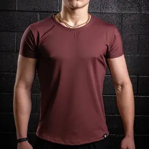 Essential Tee Oxblood LUXPRO™ Premium Weight Adaptive Stretch Sweat-wicking Odor-resistant Pre-shrunk Fabric Form-fit Tailored Silhouette