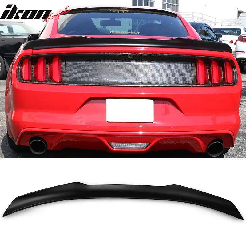 Trunk Spoiler for Ford Mustang 2015-2023 H High Kick Style Unpainted ABS