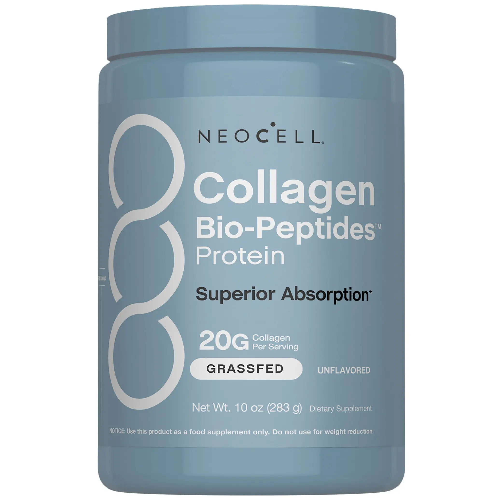 NeoCell Collagen Bio-Peptides Powder - 10oz - Superior Absorption - Grassfed Protein Supplement - Advanced with 18 Essential Amino Acids
