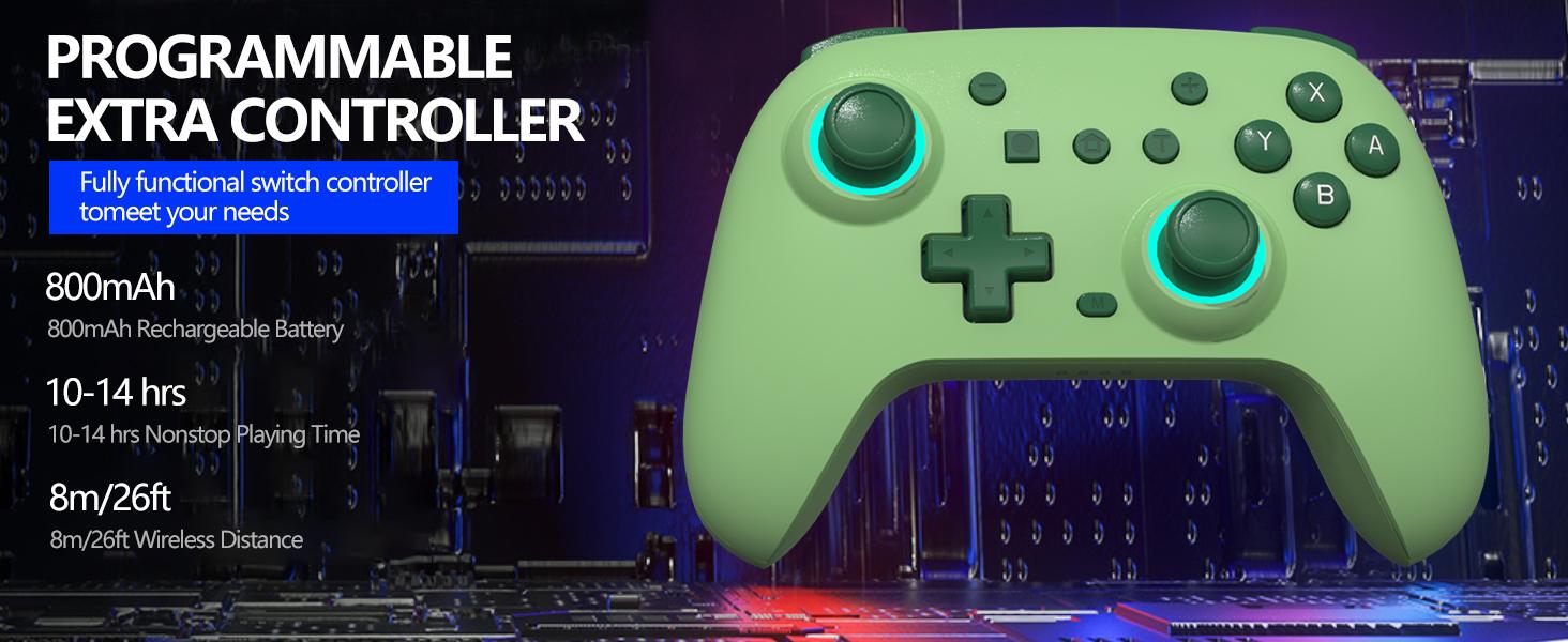 YUYIU Wireless Wind Chaser 1 Multi-Platform Controller for Switch PC Steam with Hall Effect Joystick Dual Vibration Macro Back Buttons 1000Hz Polling 6-Axis Gyro & Turbo