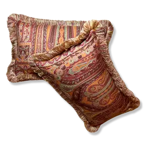 Bordeaux Paisley Vintage Wool & Silk Scarf Pillows