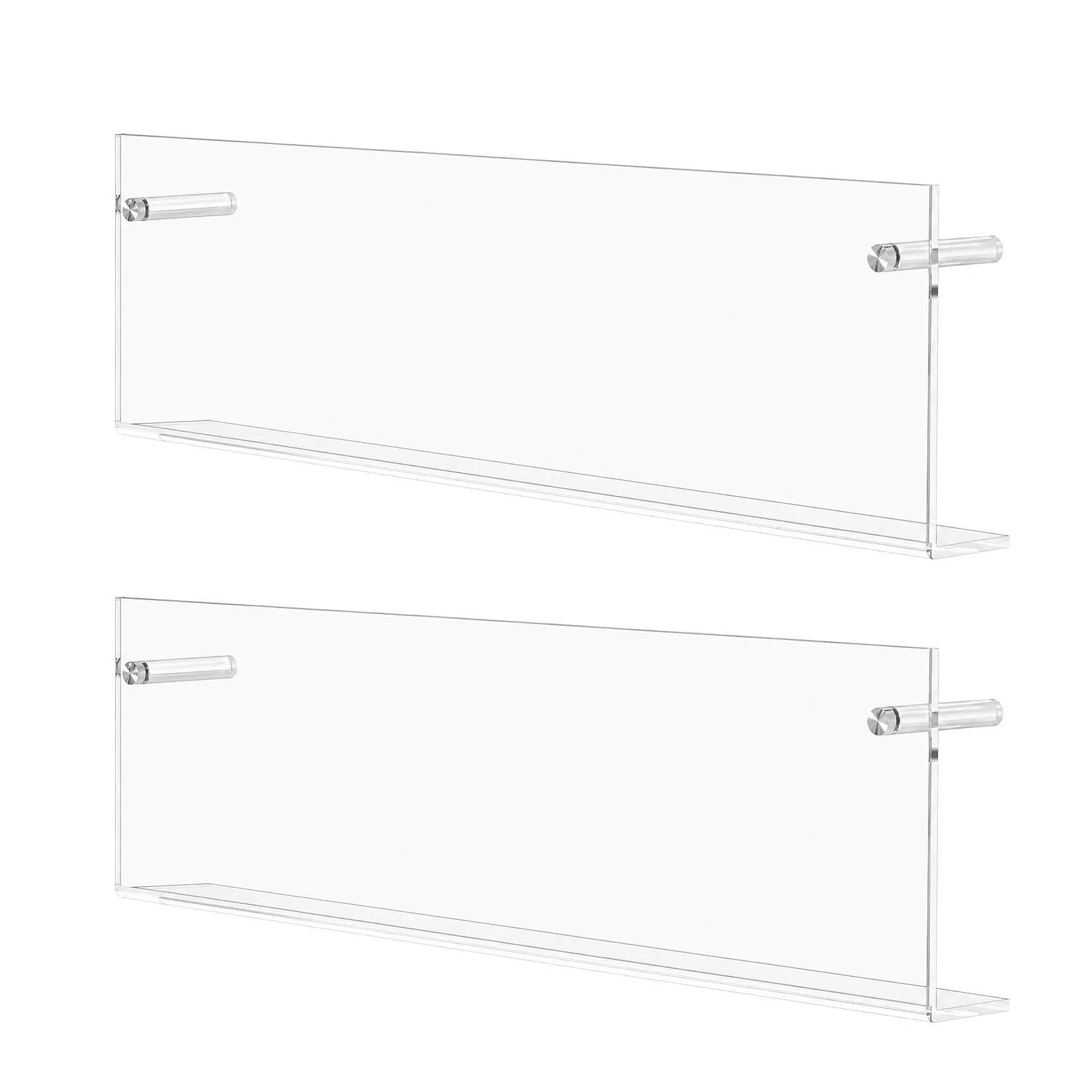 GARVEE Acrylic Wall Mounted Magazine Rack for Home Decor – 2-Piece Transparent Organizer – Durable & Space-Saving – Modern Design – Easy to Install – 56cm Size