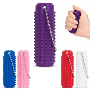 5 Pcs Little Ouchies Fidget, Spiky Grippie Stim Keychain, Pocket Mini Fidget Toy, Hard Spiky Massage Keychain for Stress Reduction and Focus, Novelty Gifts for Friends