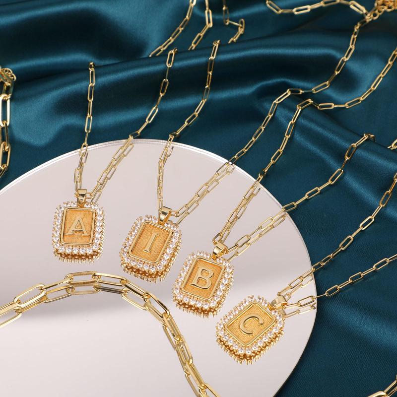 VENOCO Double-Layer Combination Initial Necklace For Woman or Girl 26 English Letter Pendant Multi-Layer Dainty Necklace for Friends and Family or girlfriend Birthday and Holiday GiftAnd bring a gift box