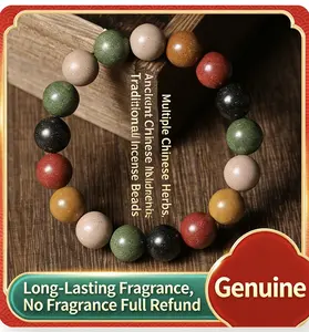 Five Elements Incense Bead Bracelet Traditional Chinese Medicine Bracelet Ancient Craftsmanship Natural Fragrance Handmade Buddhist Beads
