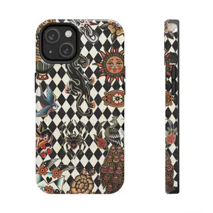 Retro Tattoo Print Phone Case, Magical Phone Cover, Vintage Design Case For iPhone