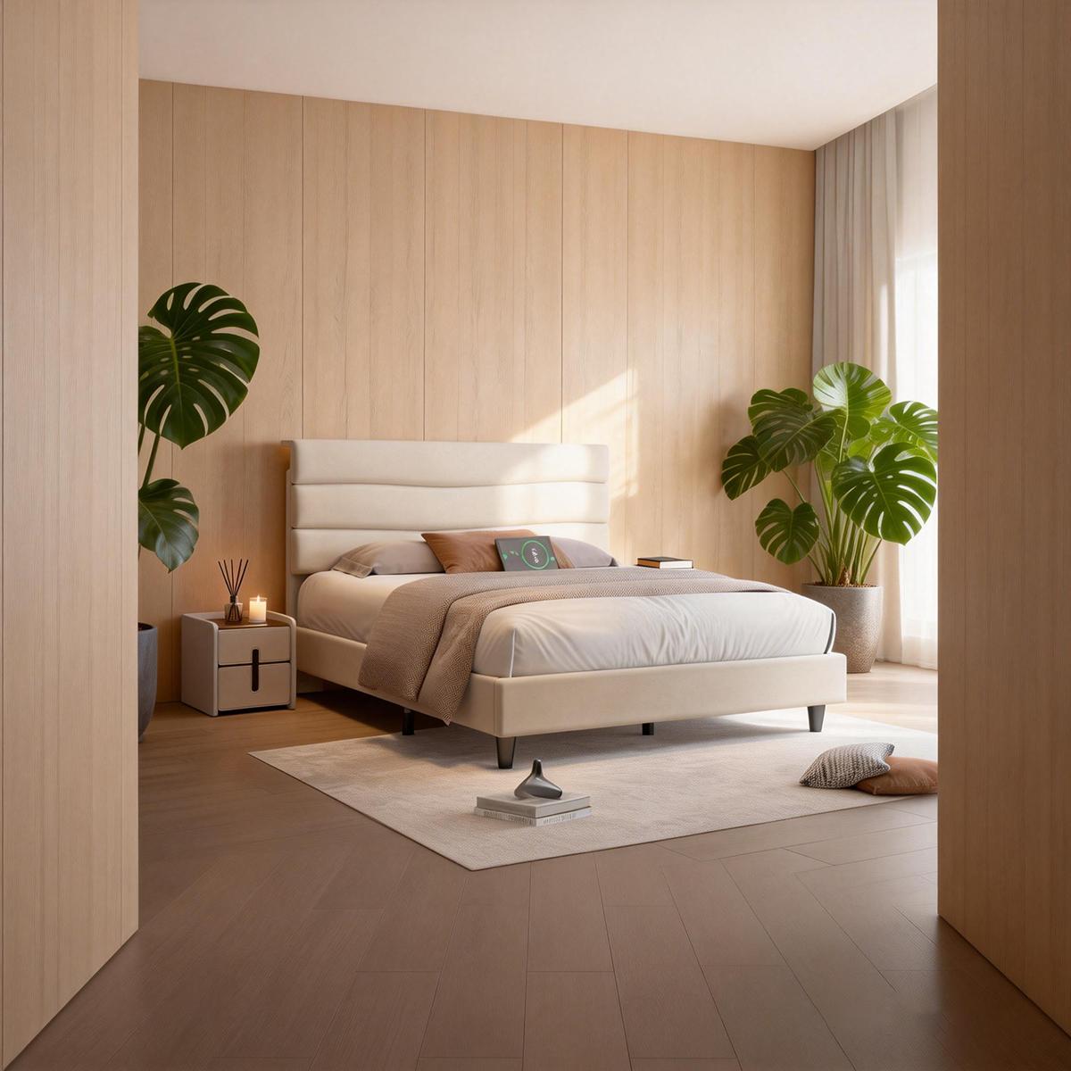 【The First Best Bed For Teens】Raybee Bed Frame Upholstered Headboard Height Adjustable Wavy Line Top Storage Shelf & USB Type-C Charging Noise-Free,Easy Assemble & Clean,Qeen Beige,Cream,Gray,King,Full 【The First Best Bed For Teens】Raybee Bed Frame Upholstered Headboard Height Adjustable Wavy Line Top Storage Shelf & USB Type-C Charging Noise-Free,Easy Assemble & Clean,Qeen Beige,Cream,Gray,King,Full