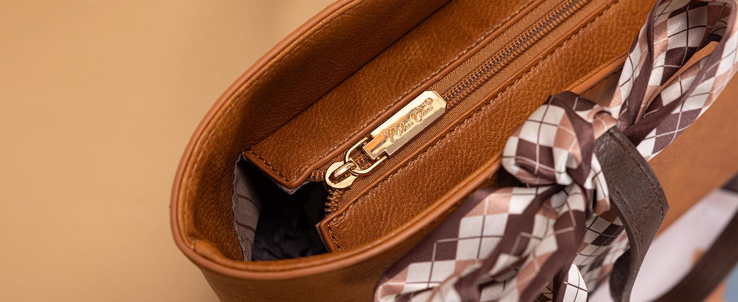 Milan Chiva Tote Bags for Women Medium Top Handle Satchel Purses Designer Shoulder Handbag Hobo Bags with Stylish Bow Accent