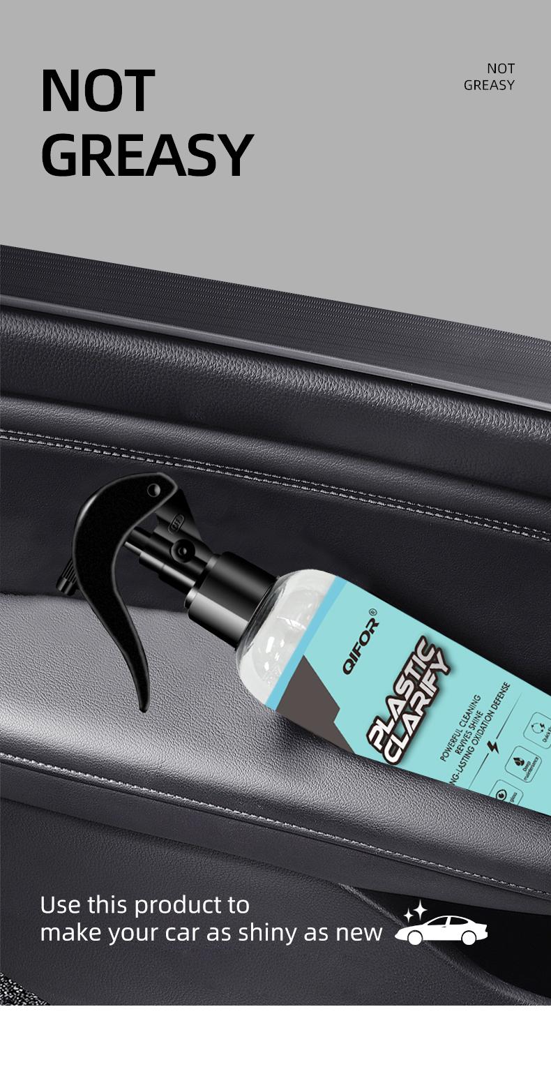 QIFOR Waterless Spray Wax: Ultimate Protection for Rubber and Plastic Surfaces Automotive Interior Detailer and Protector, Leather Cleaner, Quick Detailer, Car Care, Long-Lasting Protective Shine Ceramic Coating