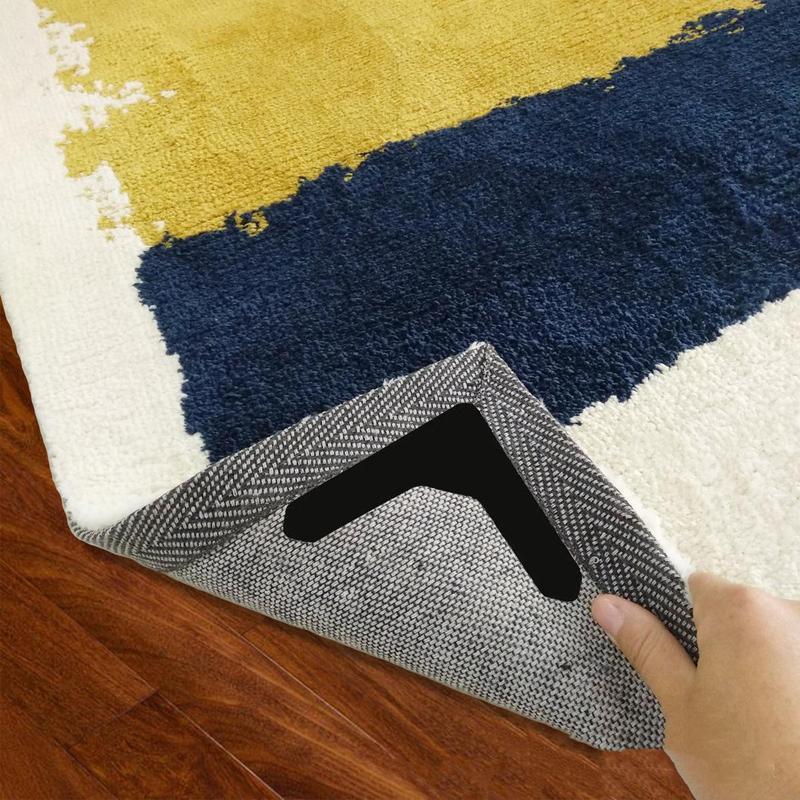 Non-slip Carpet Stickers, 8pcs/set Non-slip Area Rug Sticker, Prevent Rugs from Moving and Rolling Edges, Suitable for Living Room Dining Room Bathroom Rugs