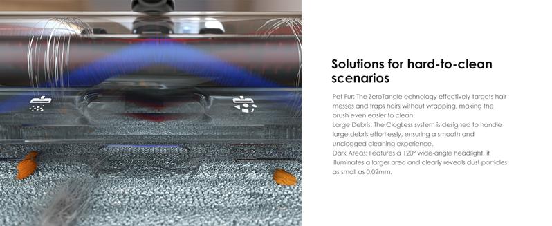 Tineco PURE ONE Station 5 Cordless Smart Vacuum with 2.5L Auto Dust Base Full-Path Self-Cleaning 175W Suction ZeroTangle Tech iLoop Smart Sensor for Hard Floor & Carpet